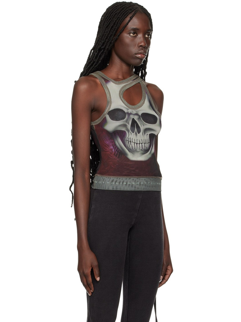 OTTOLINGER Khaki Printed Tank Top outlook