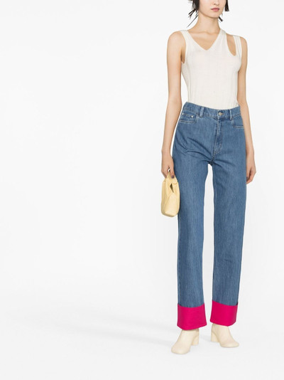 WANDLER Poppy contrasting cuff jeans outlook