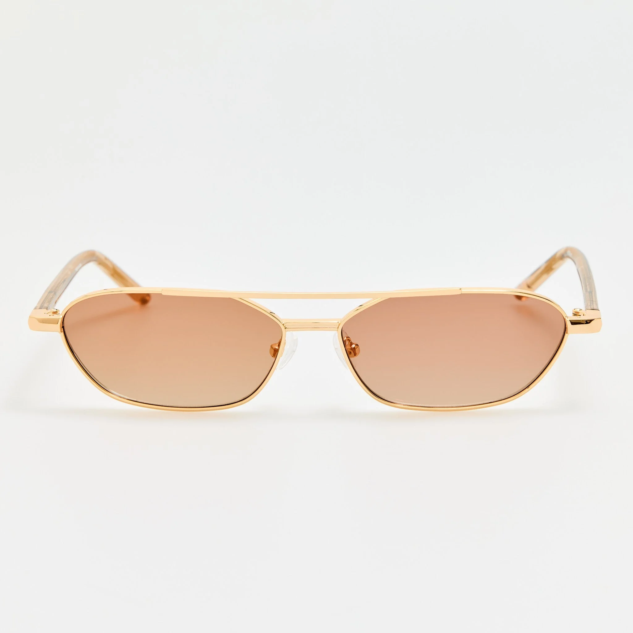 Kika Gloria Sunglasses in Gold and Camel - 1