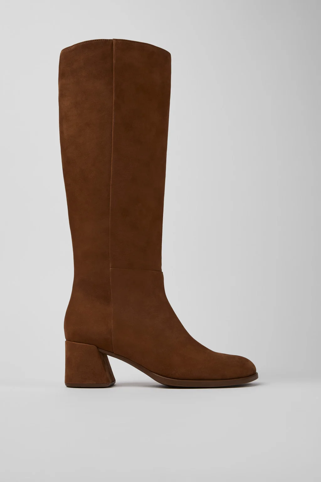 Kora Brown Nubuck High Boots for Women. - 1