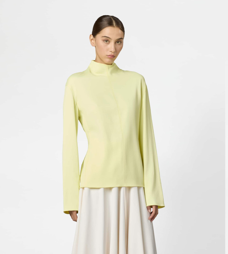 BLOUSE IN SATIN - YELLOW 3
