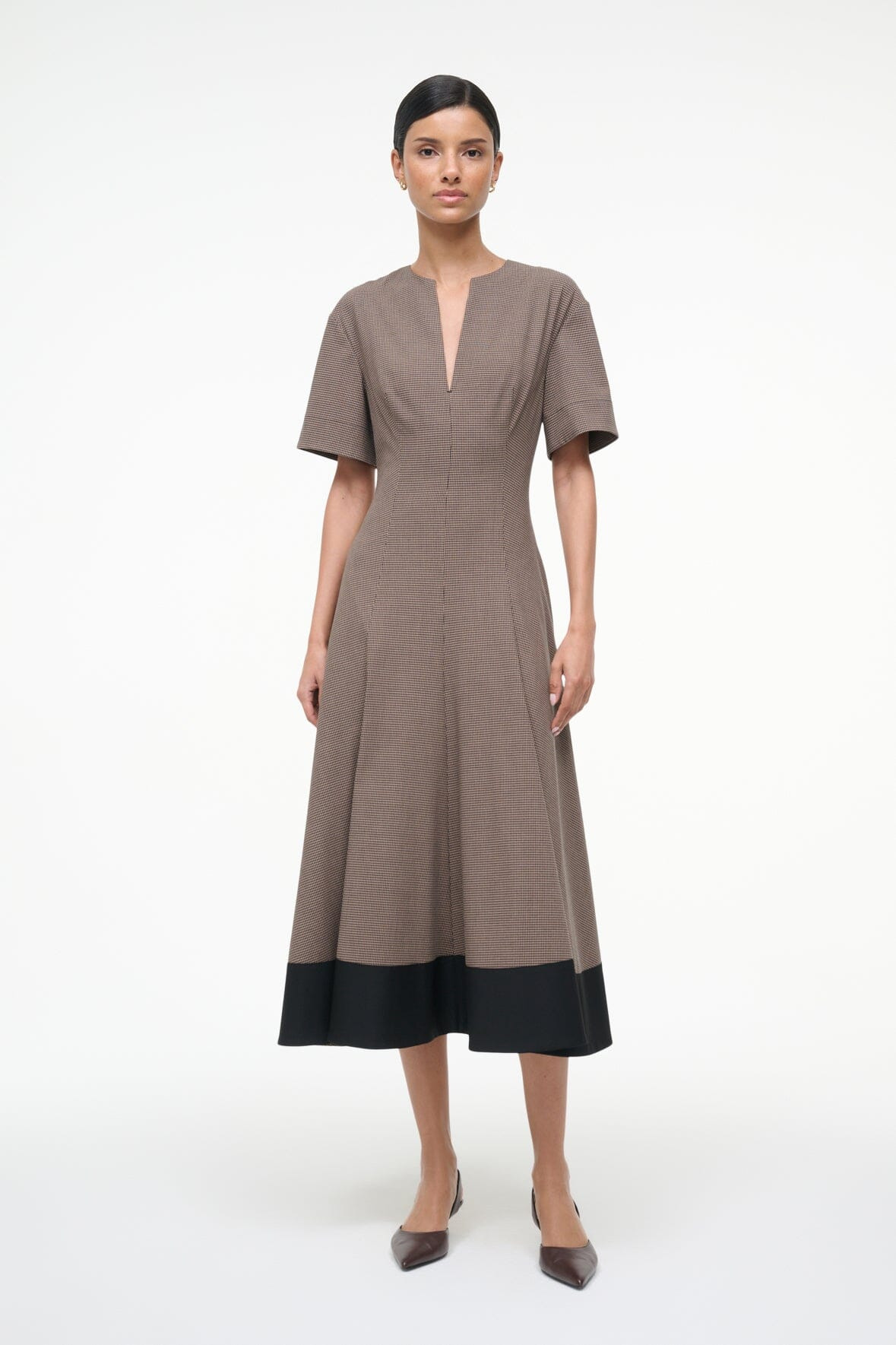 STAUD FRANCES DRESS HOUNDSTOOTH - 2