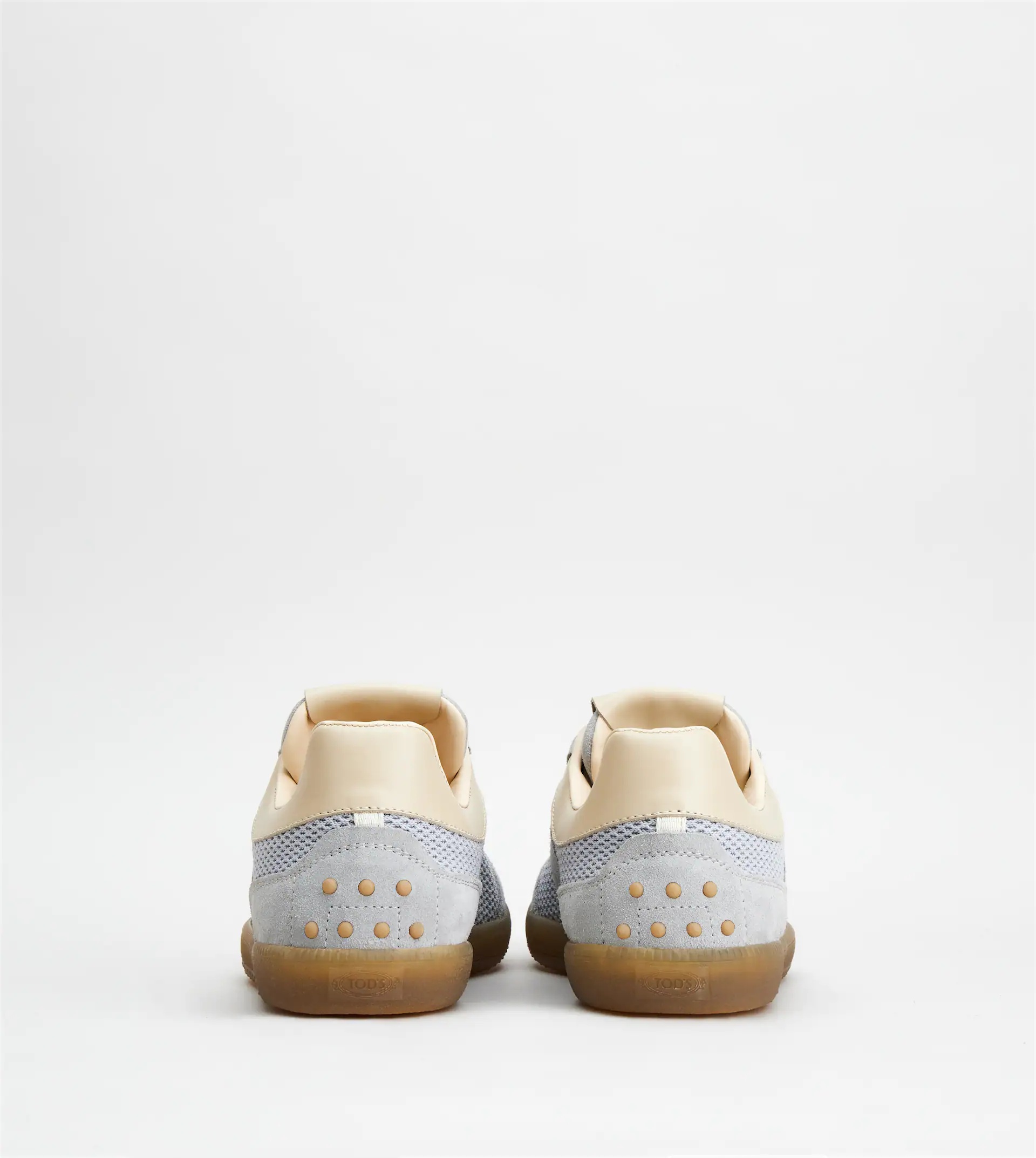 TOD'S TABS SNEAKERS IN SUEDE AND TECHNICAL FABRIC - GREY, LIGHT BLUE - 3