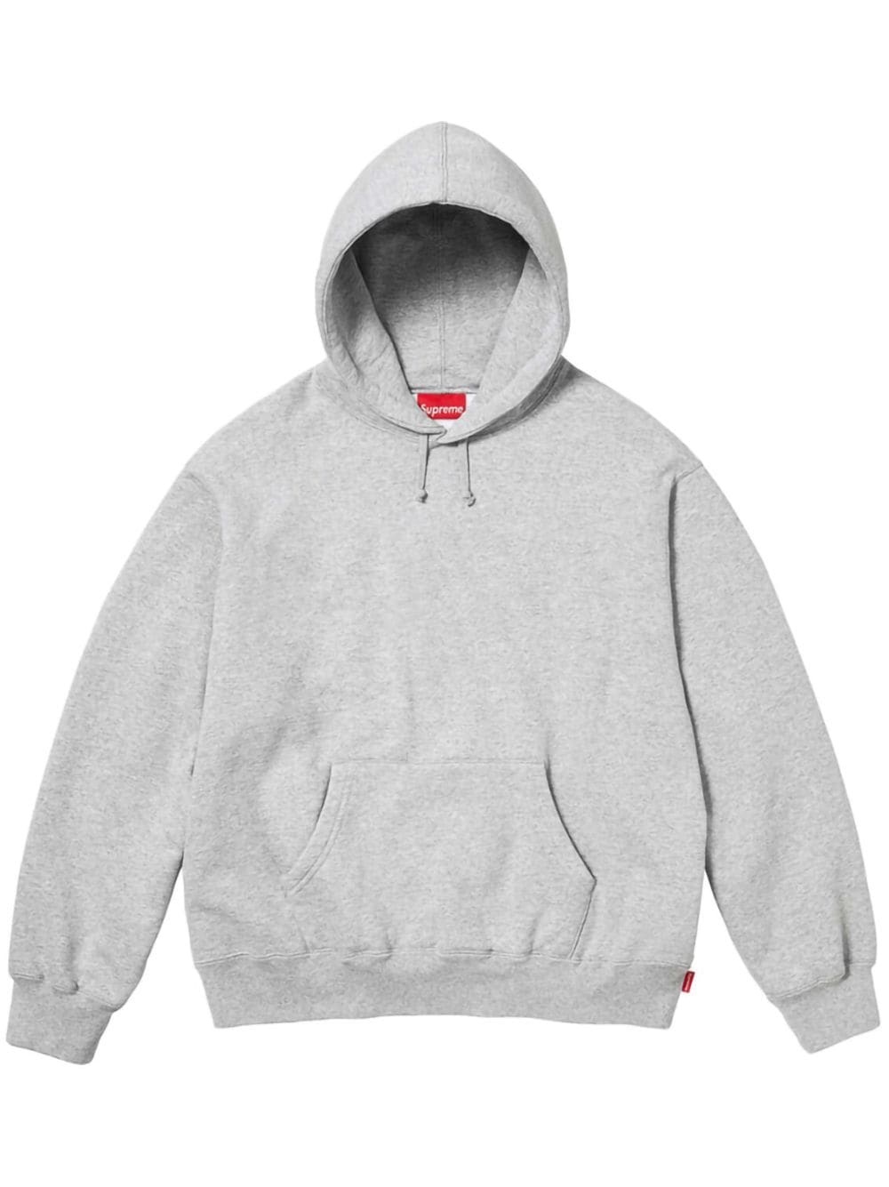 satin-appliqué "Grey" hoodie - 1