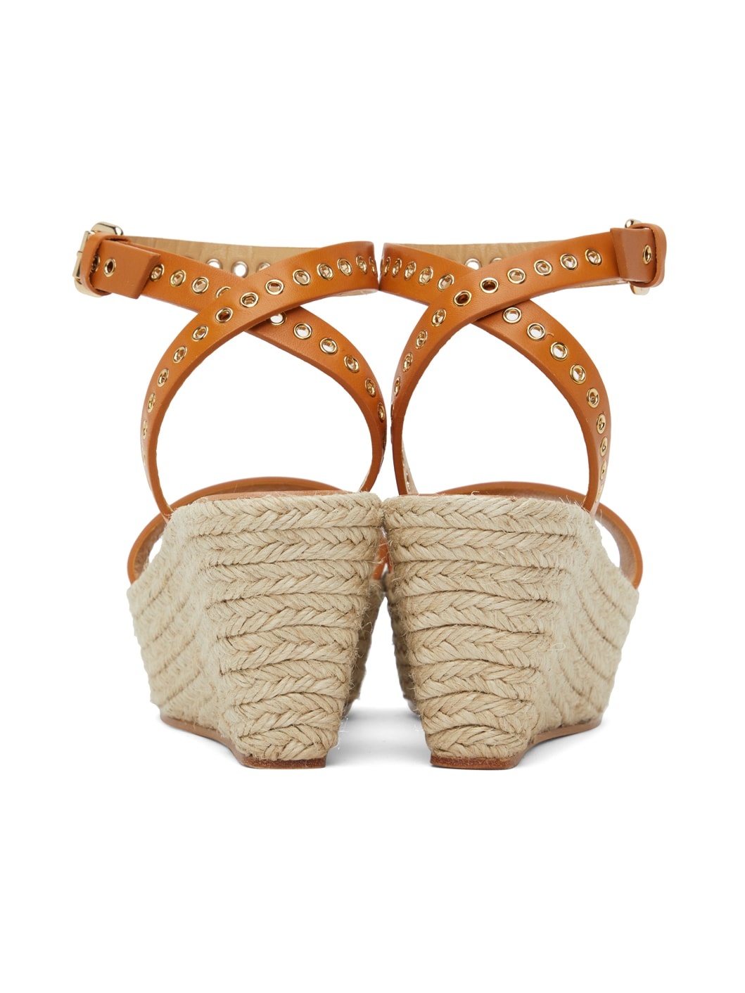Tan Messer Wedge Sandals - 4