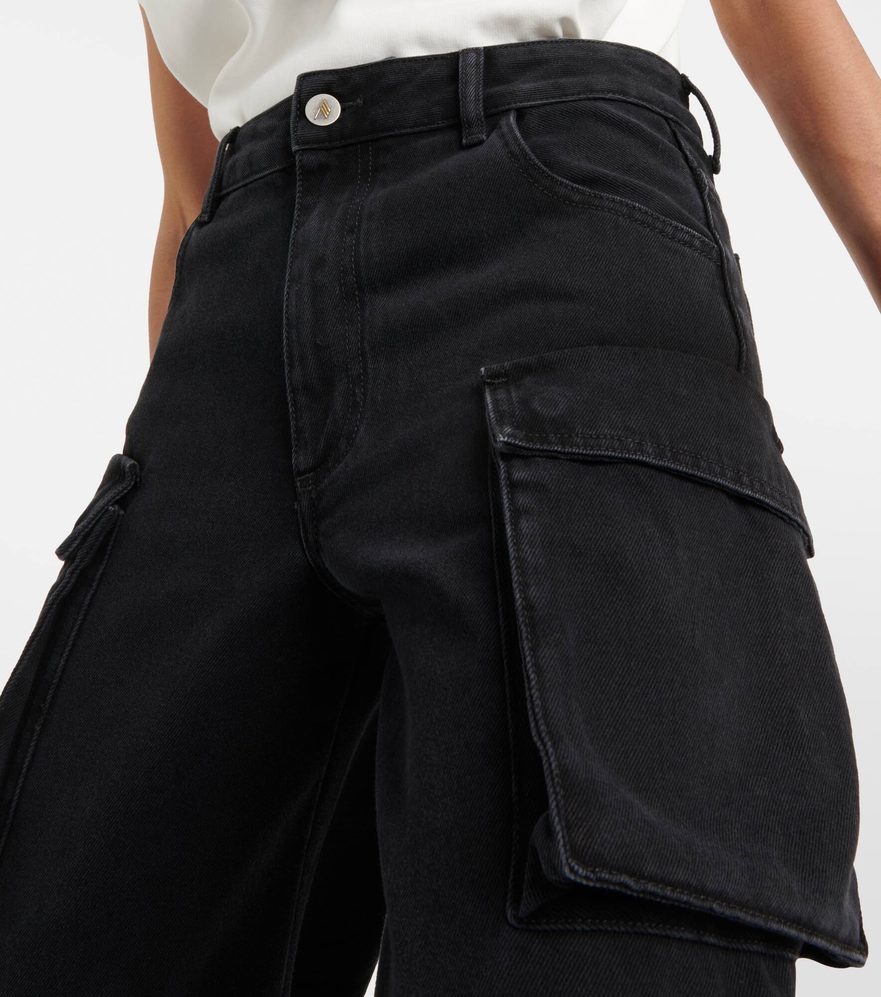 Fern low-rise denim cargo pants - 4