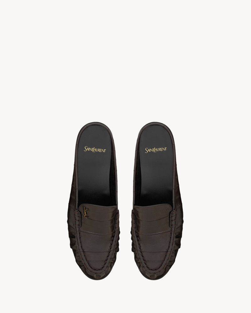 SAINT LAURENT LE LOAFER MULES IN EEL outlook