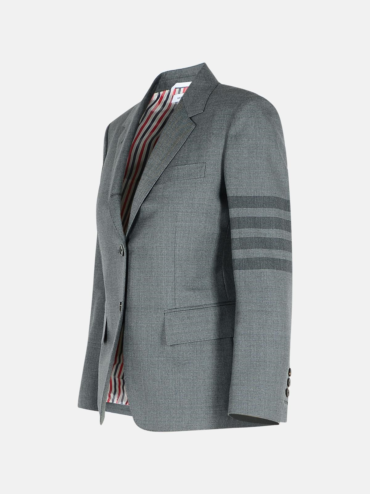 '4-BAR' GREY WOOL BLAZER - 2