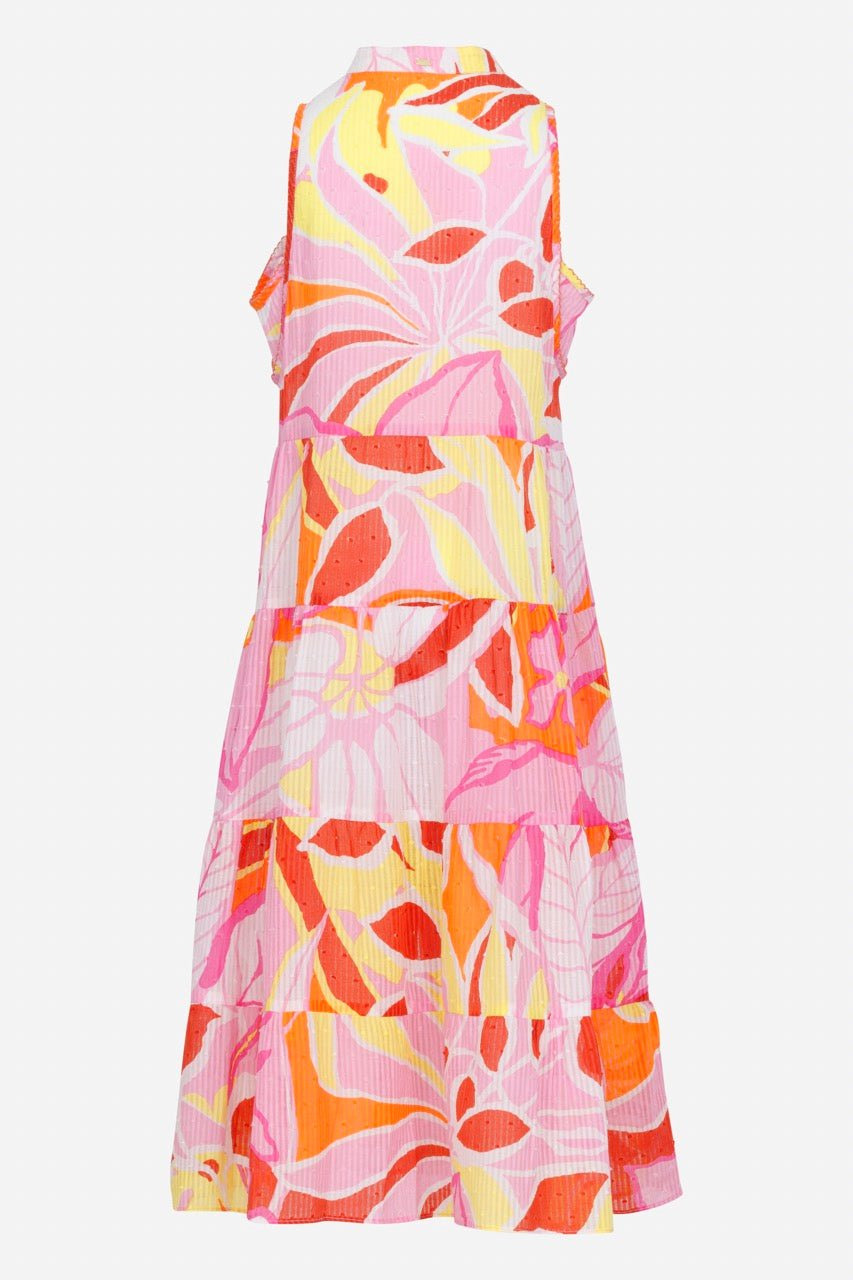 Long Dress Nana for girls - Pink Macro Lilium - 2