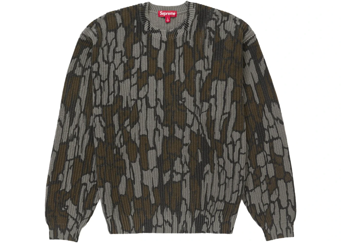 Supreme Supreme Old English Printed Sweater Mossy Oak Trebark Camo