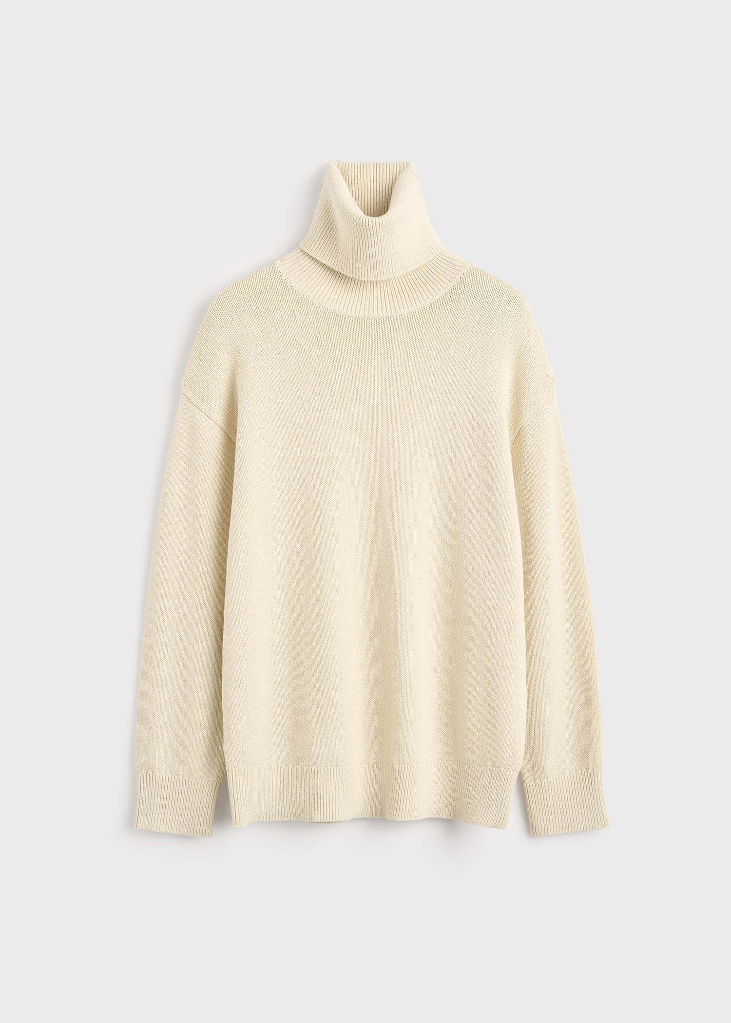 Longline turtleneck ecru - 1