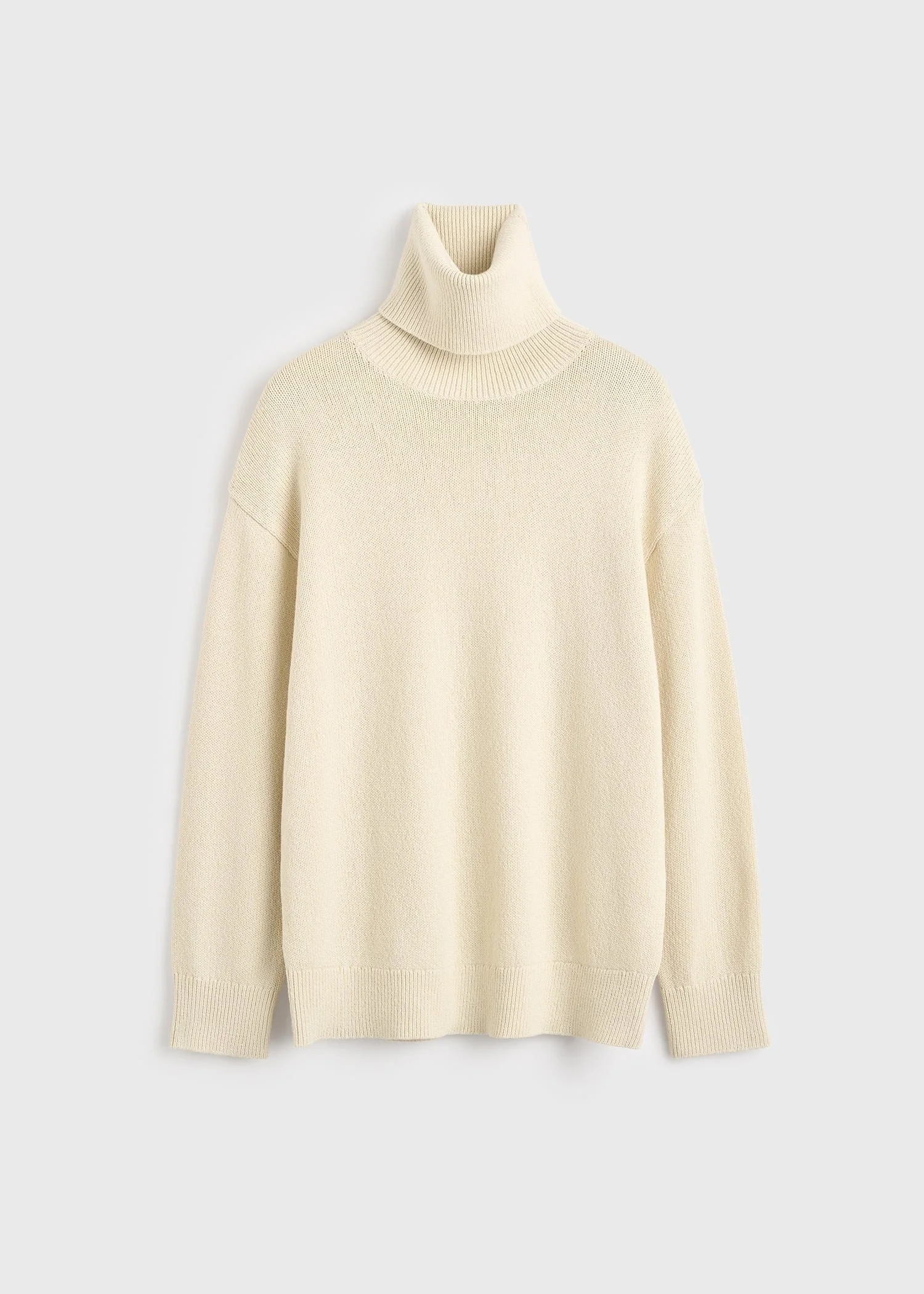 Longline turtleneck ecru - 1
