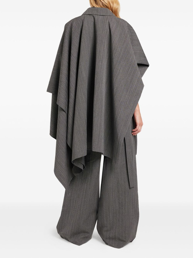 Daring pinstripe cape coat 3