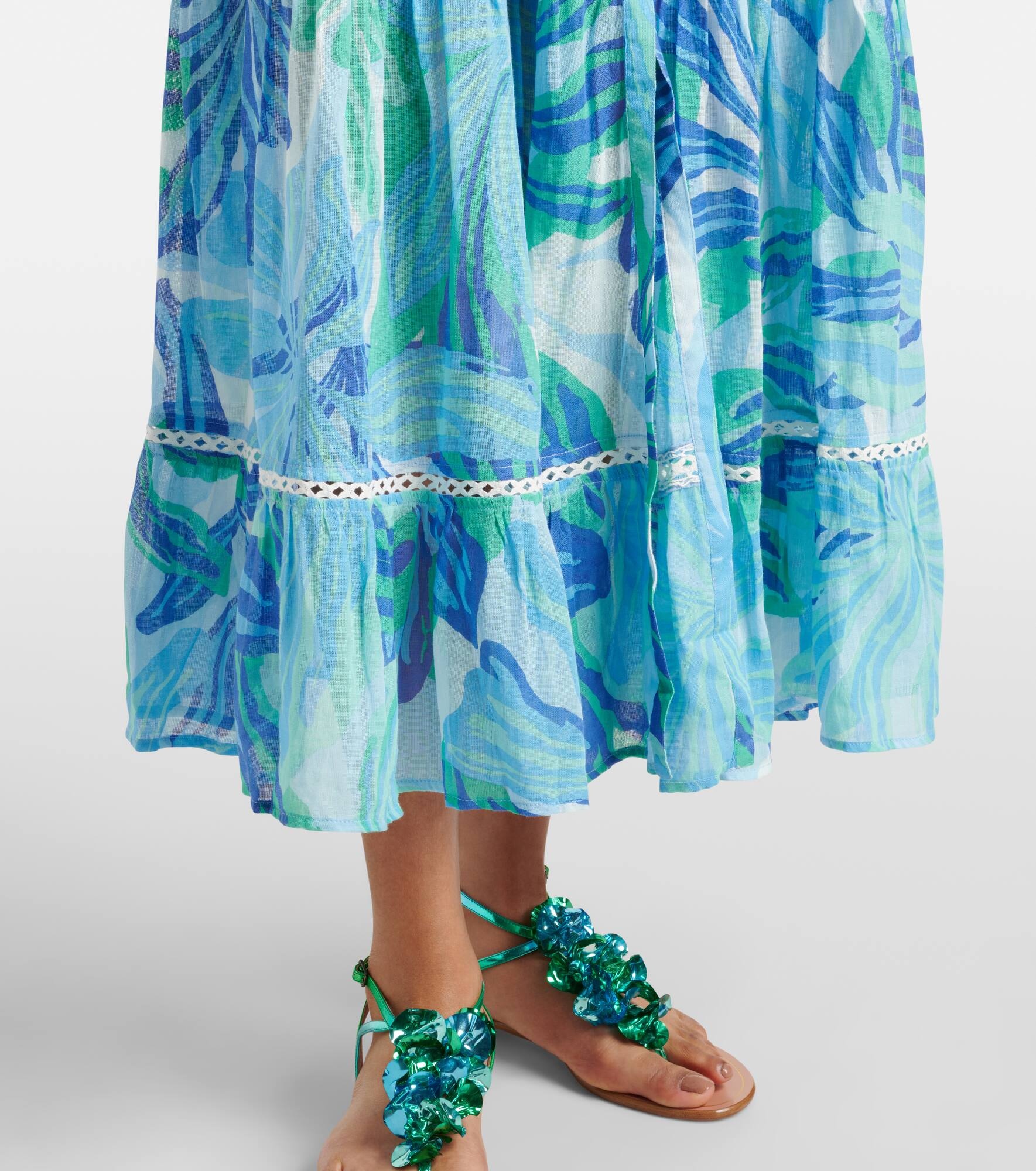 Kora printed cotton gauze maxi dress - 6