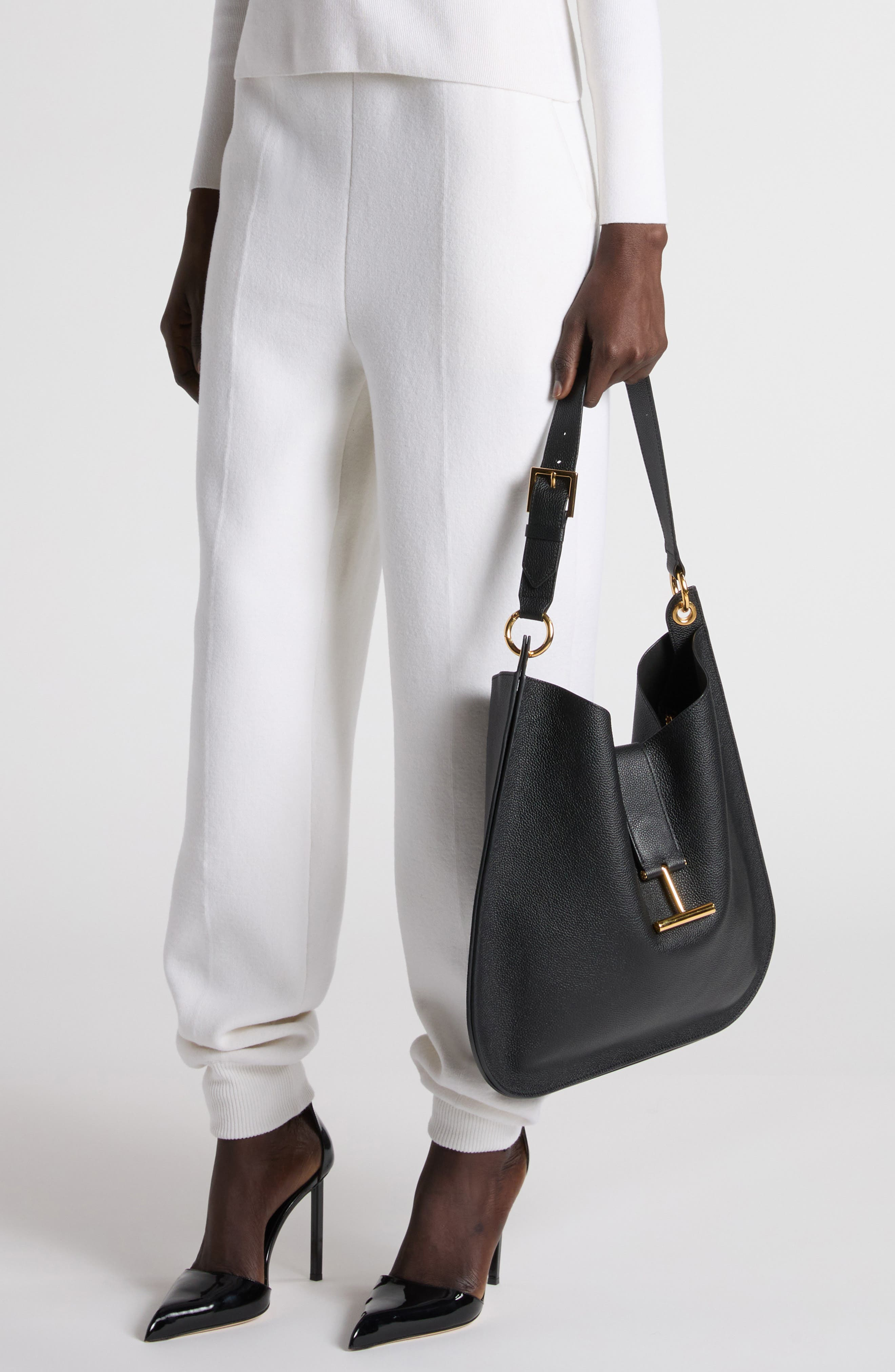 Large Tara Leather Hobo Bag - 9