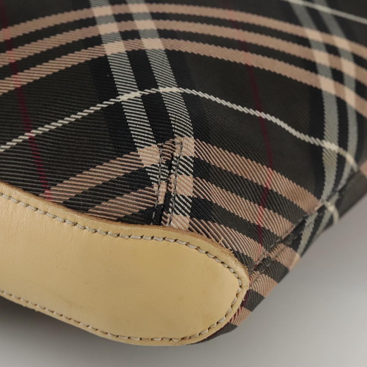 Burberry Nova Check Blue Label Shoulder Bag Canvas Brown - 12