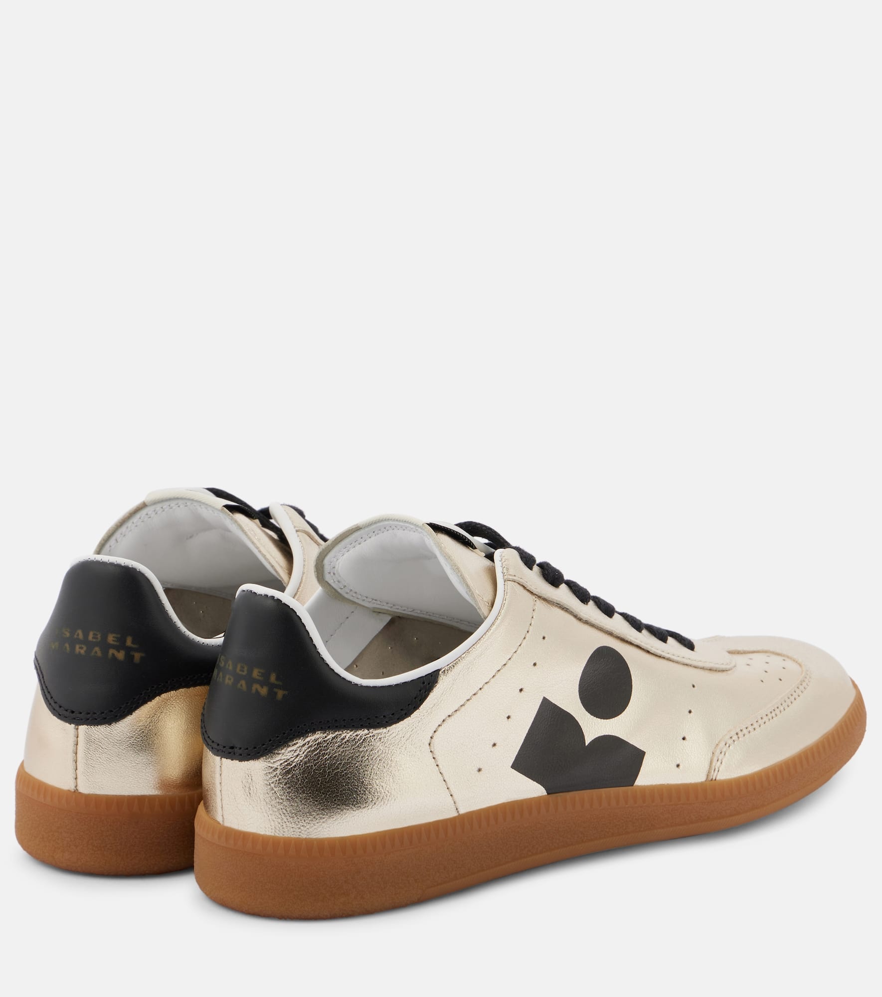 Kaycee metallic-leather sneakers - 2
