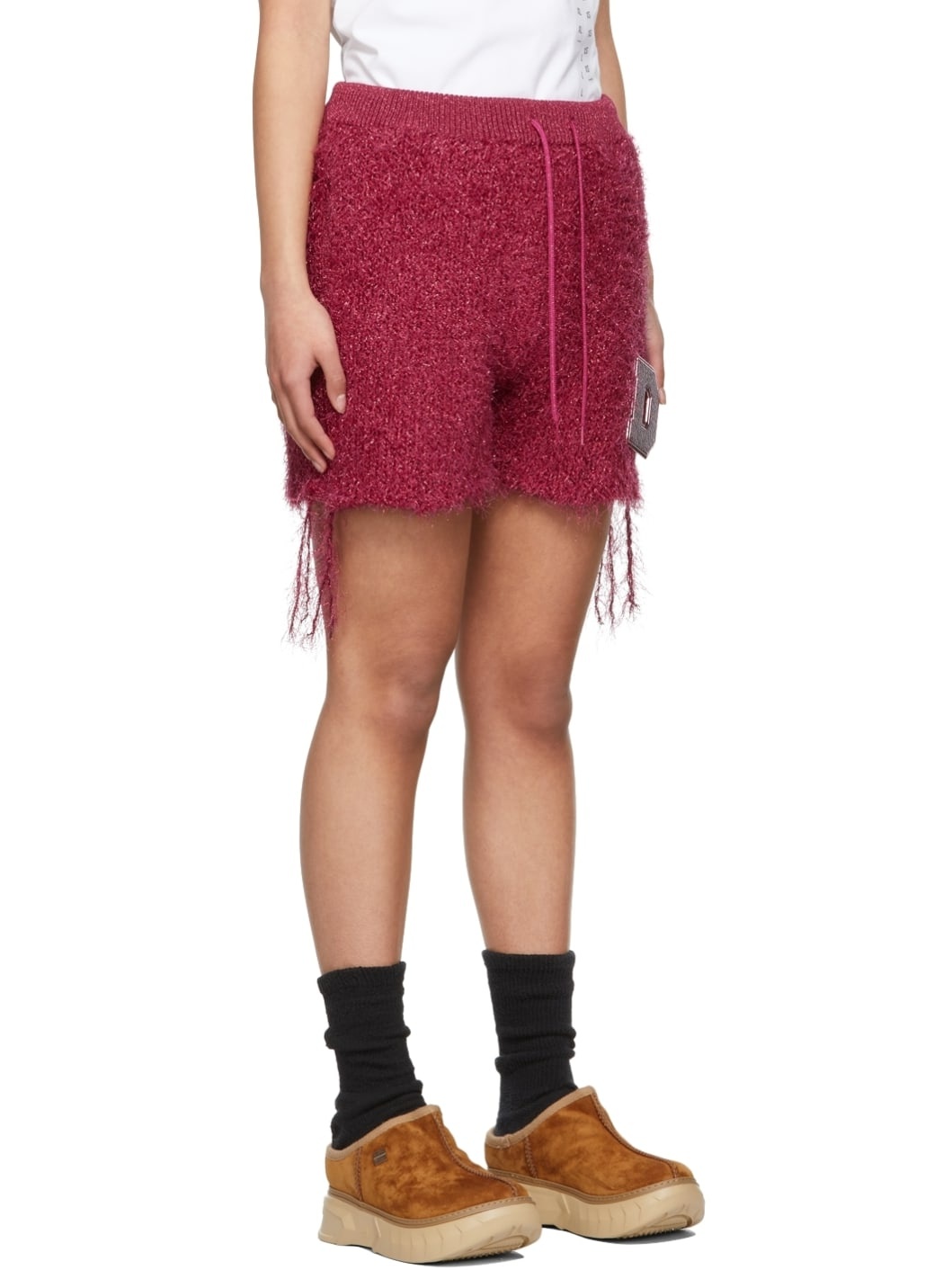 Pink Metal Letter Shorts - 2