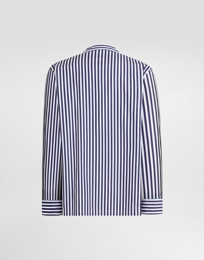 Dolce & Gabbana Striped poplin vanity robe outlook