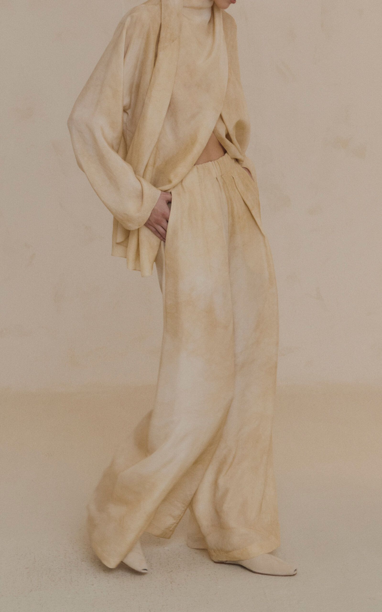 Dream Silk Wide-Leg Pants ivory - 4