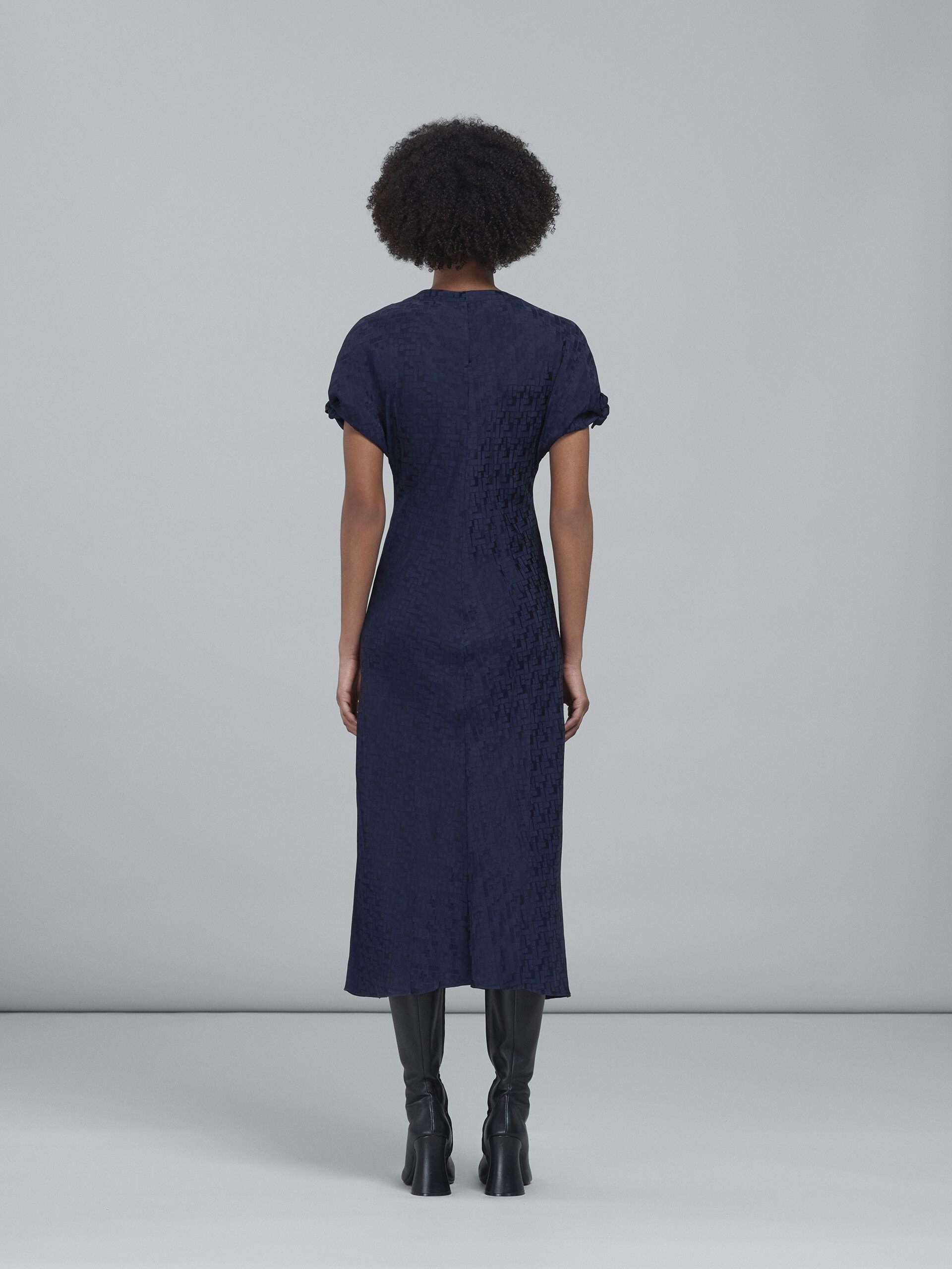 VISCOSE JACQUARD DRESS - 3