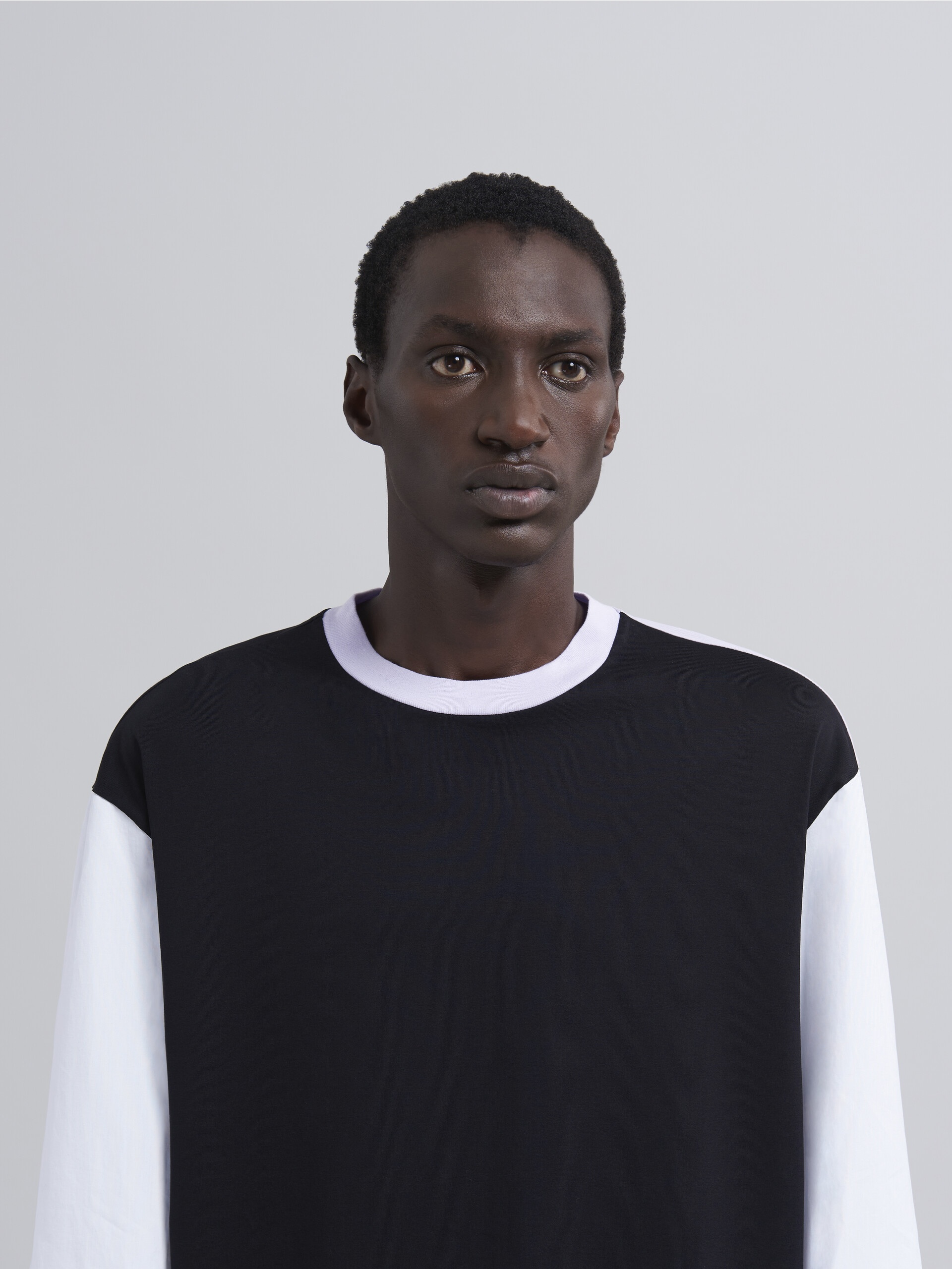 ORGANIC COTTON JERSEY AND POPLIN T-SHIRT - 4
