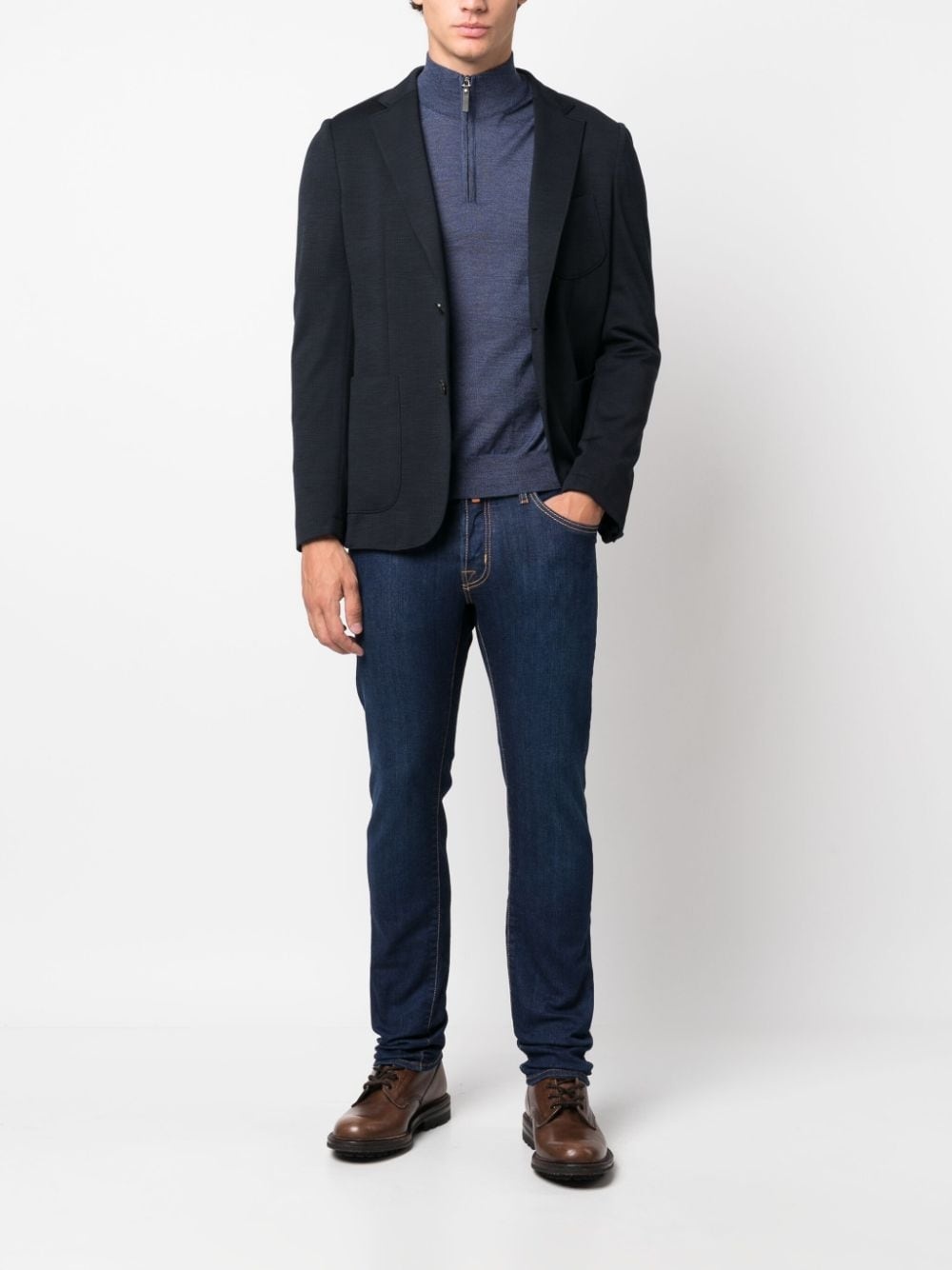 half-zip wool jumper - 4