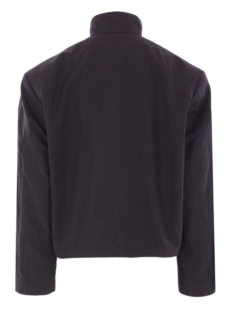 BALENCIAGA high-collar padded-shoulder jacket outlook