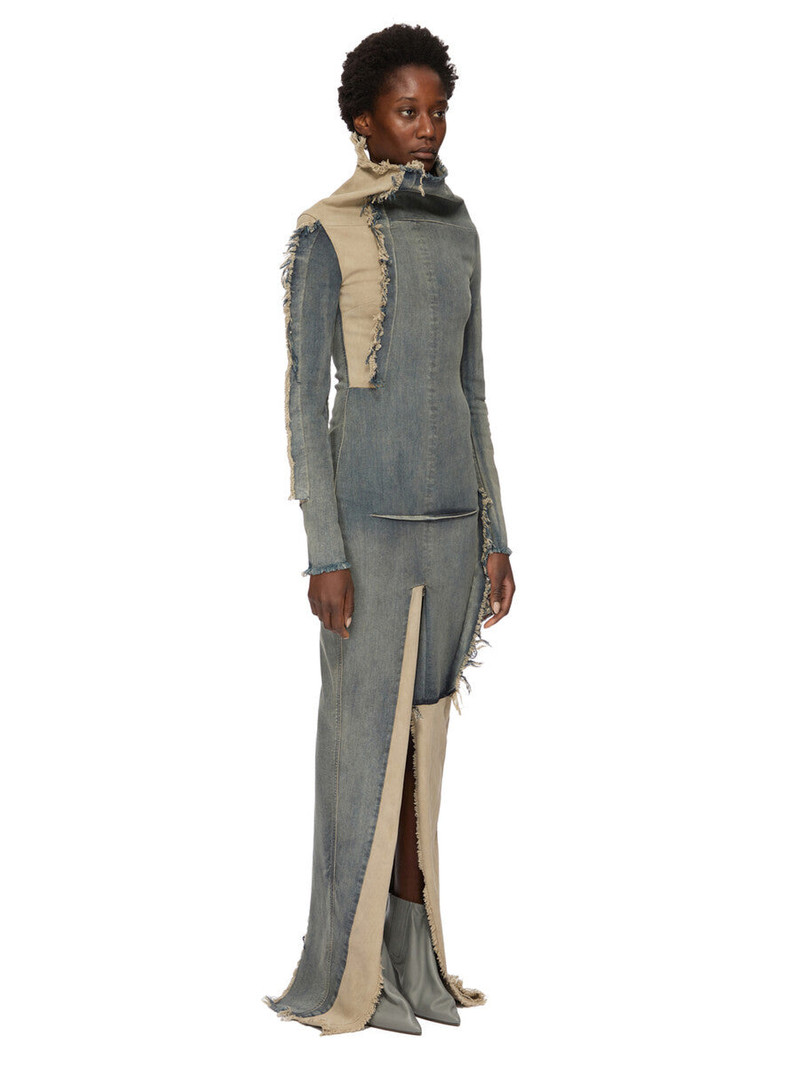 Blue & Beige Concordians Etna Denim Maxi Dress 2