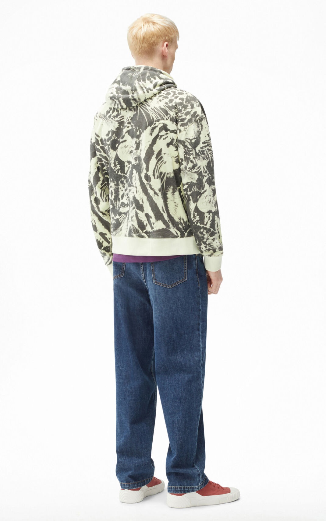 'Wildtigers' oversize hooded sweatshirt - 4