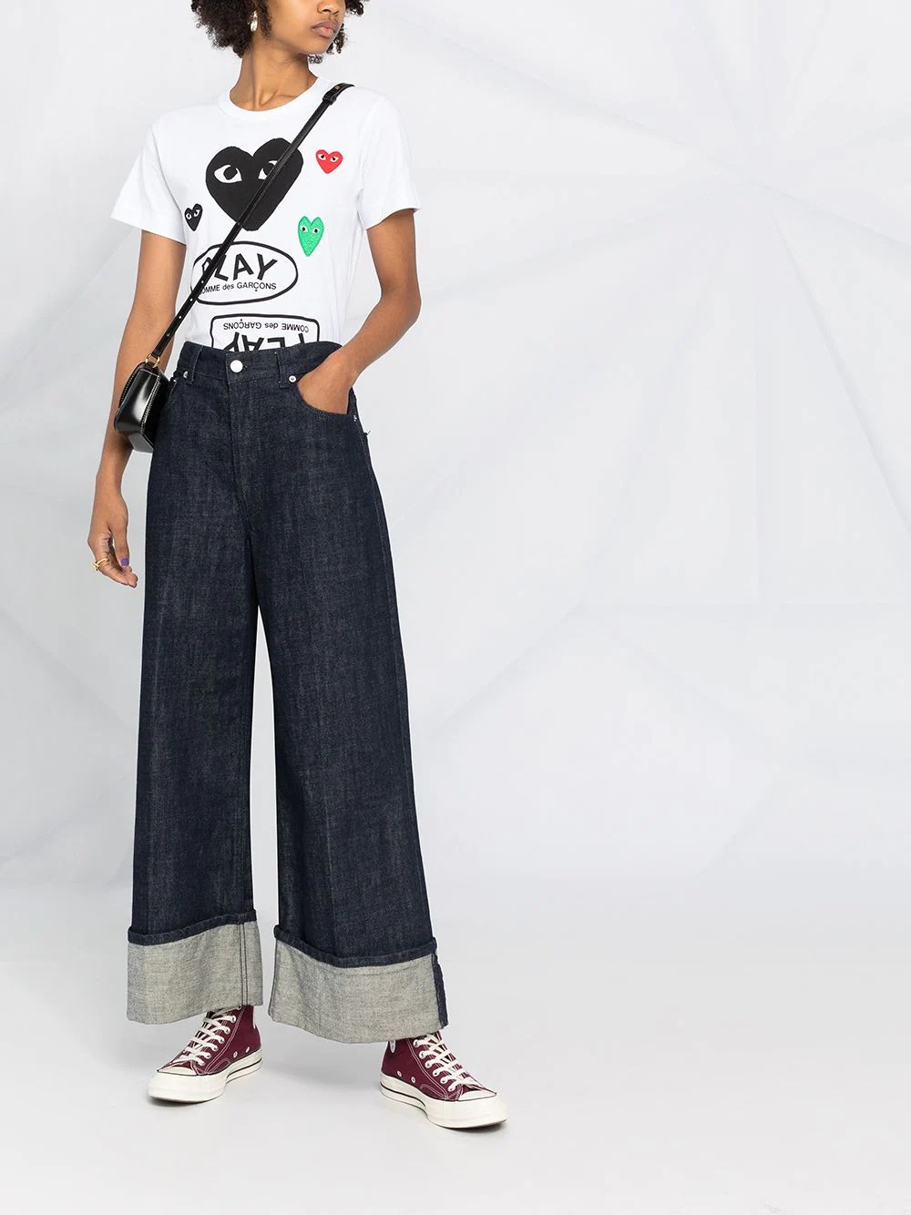 logo-print heart-motif T-shirt - 2