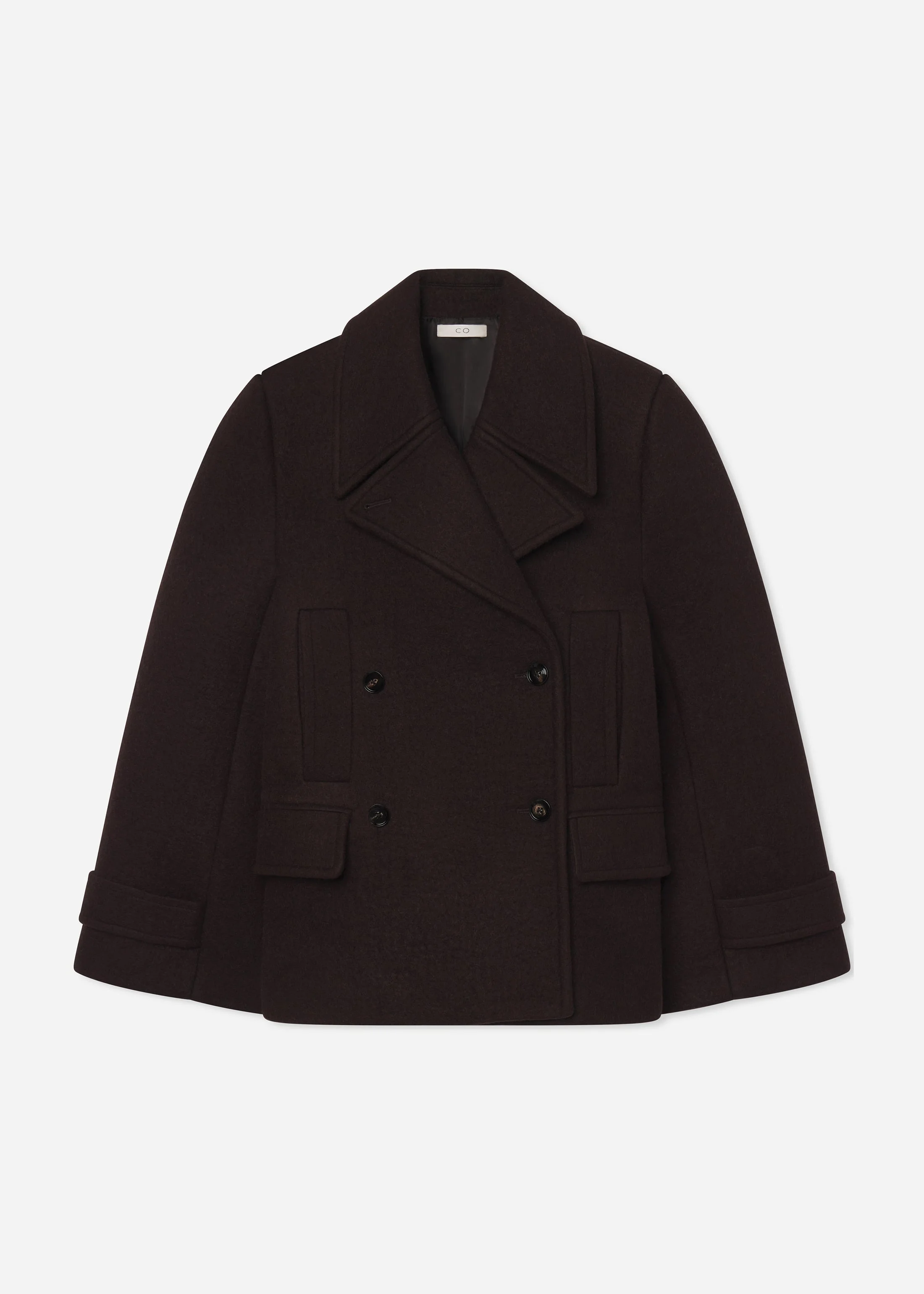 Double Faced Wool Peacoat - 1