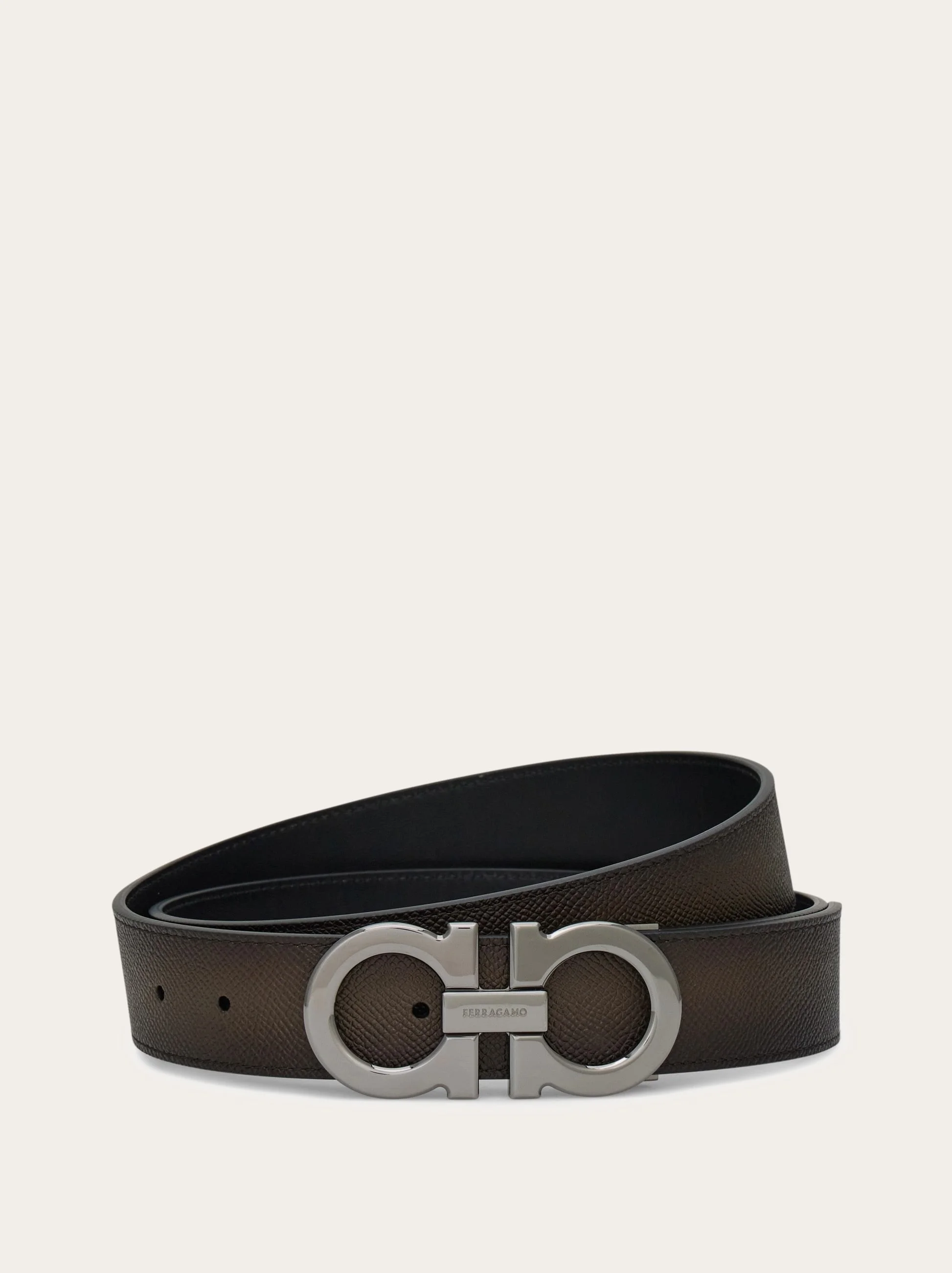 Reversible and adjustable Gancini belt - 1