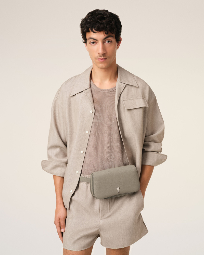 GREY LEATHER CROSSBODY PARIS PARIS BAG 6