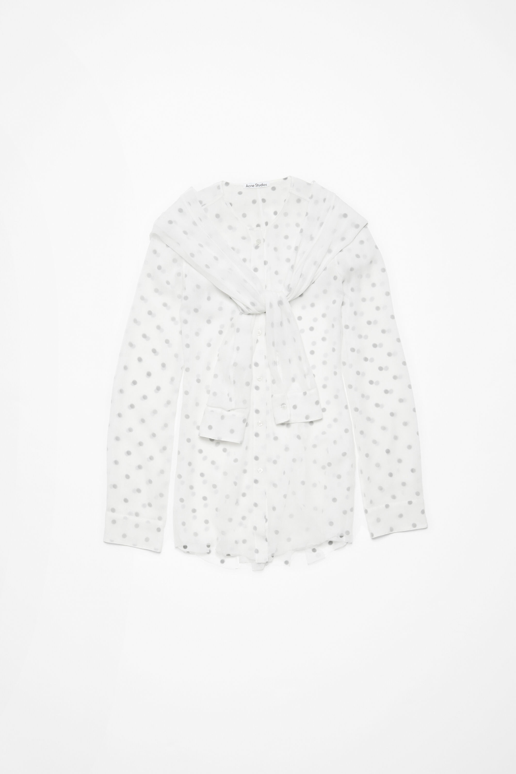 Layered blouse - Black/white - 6