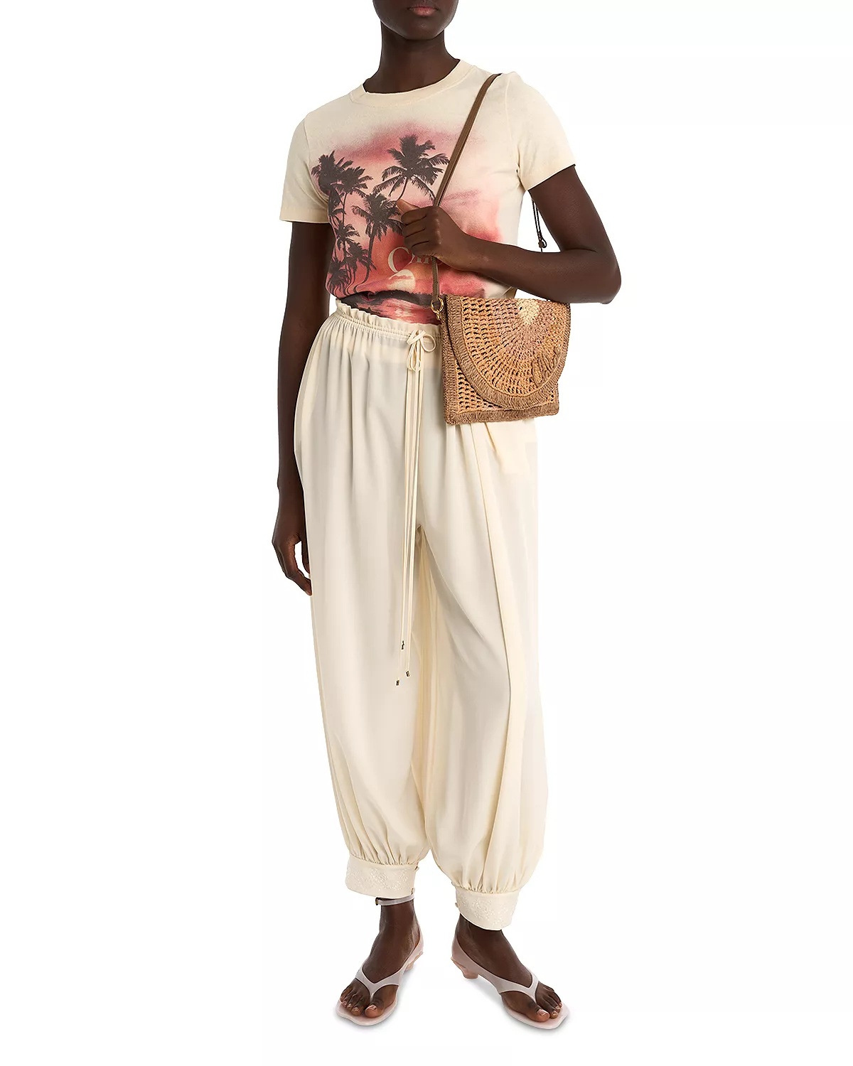 Summer Banana Raffia Flat Pouch - 3