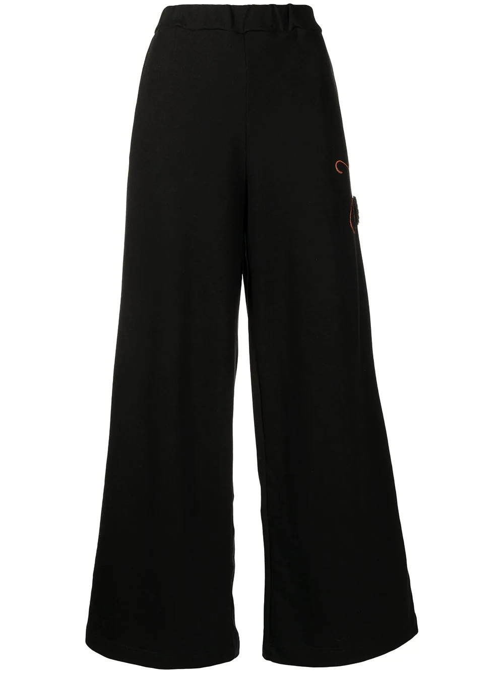 elasticated straight trousers - 1