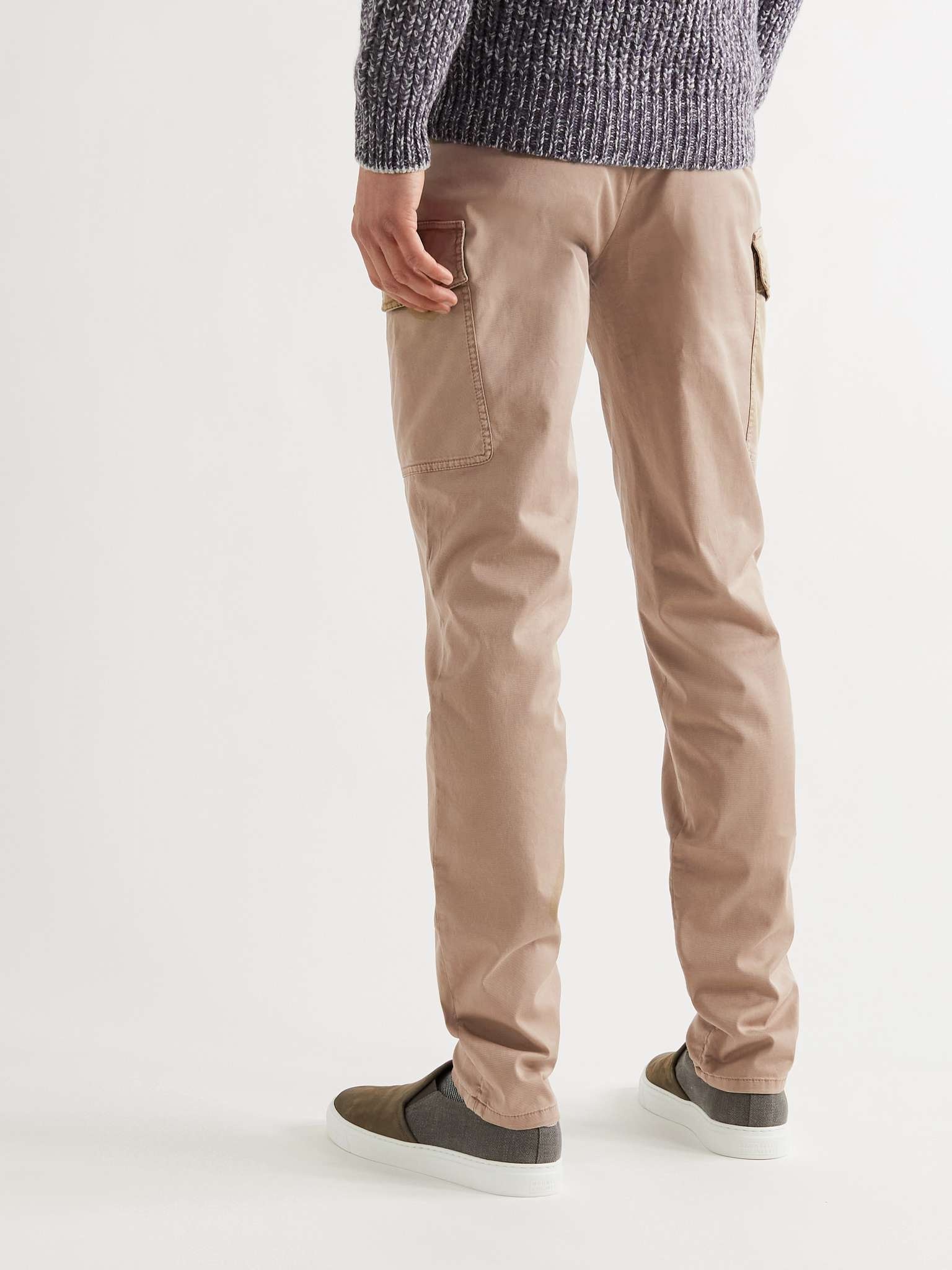 Slim-Fit Cotton-Blend Twill Cargo Trousers - 4