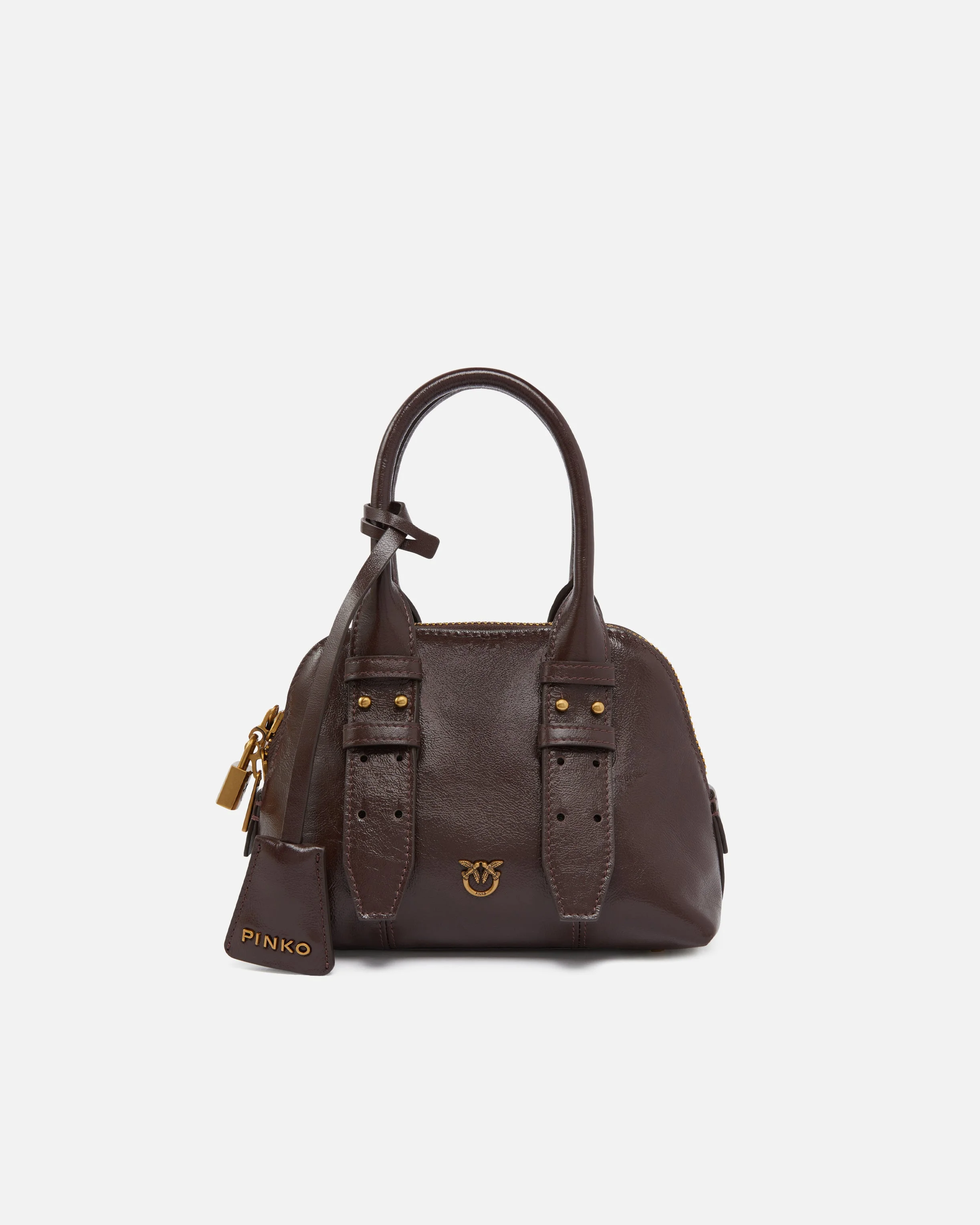 ESCAPE BAG SMALL HANDBAG IN PATENT-EFFECT LEATHER - 1