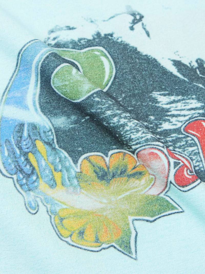 California Slim-Fit Distressed Printed Cotton and Linen-Blend Jersey T-Shirt 4