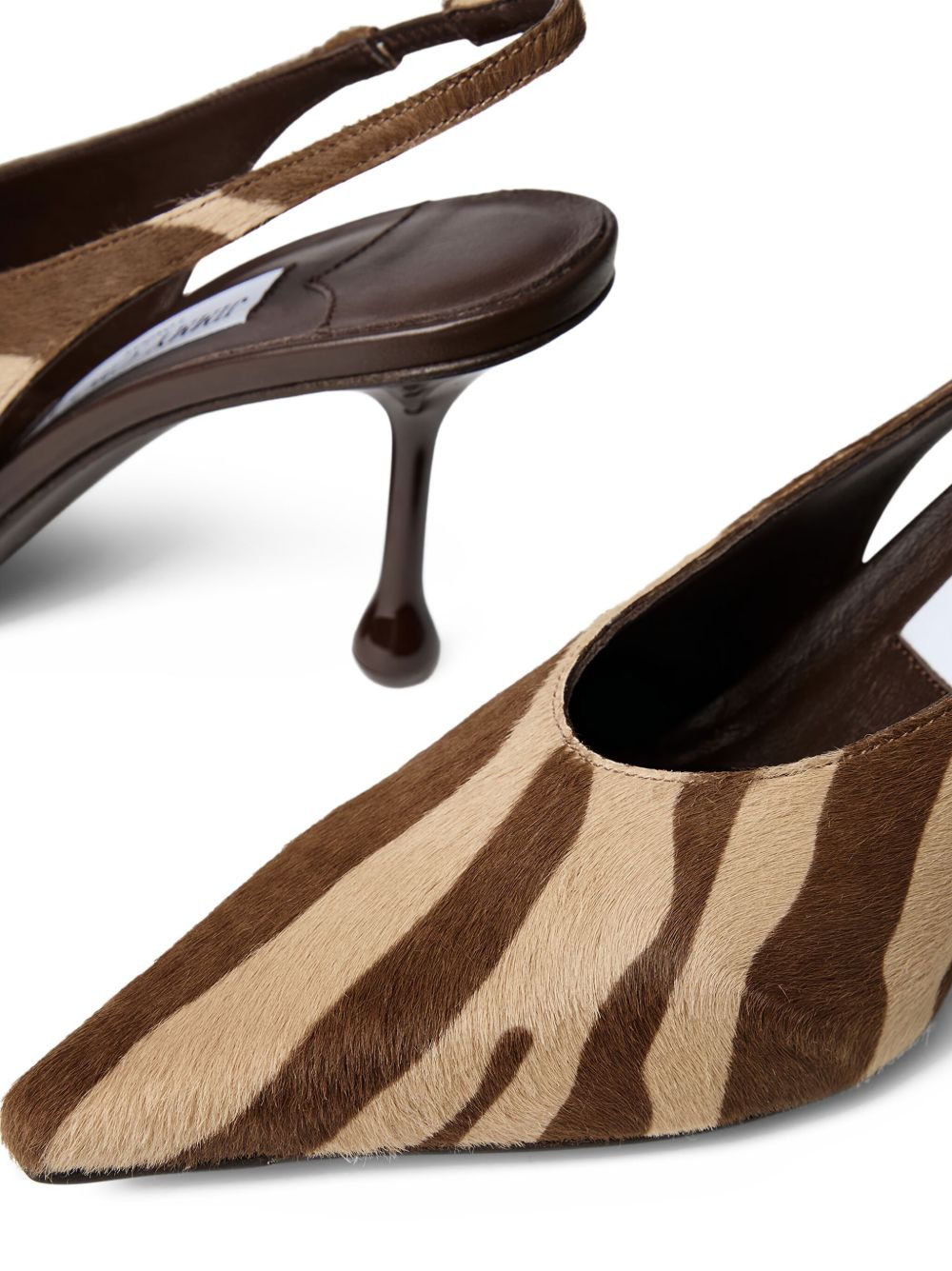 80mm Isa zebra-print slingback pumps - 3