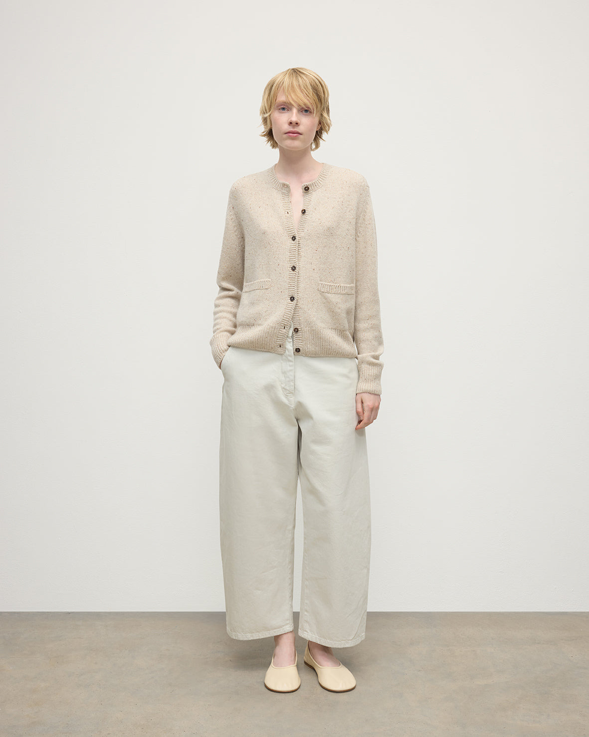 Donegal Cashmere Cream Cardigan - 2