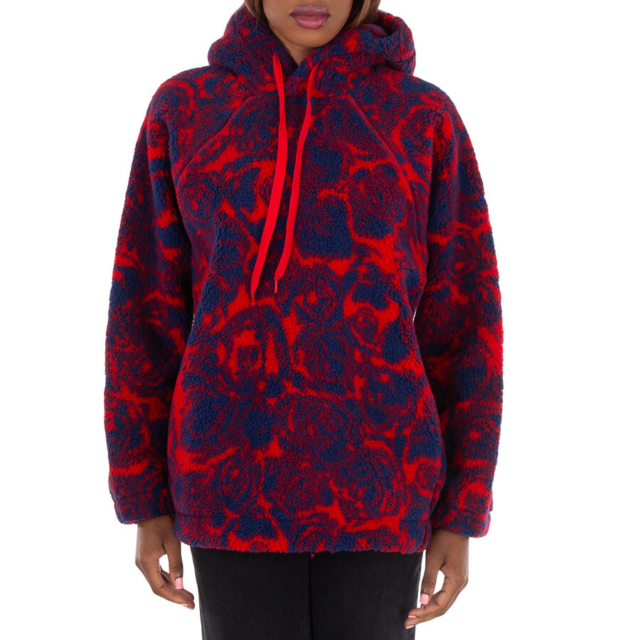 Burberry Floral Pattern Drawstring Hoodie - 3