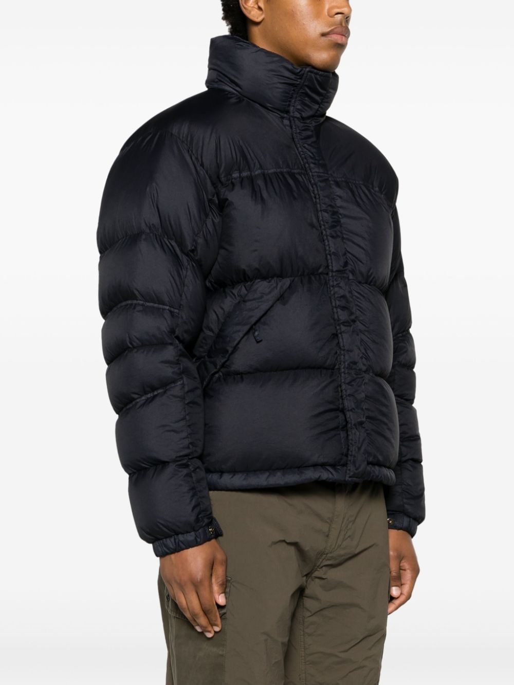 zip-up hooded down jacket - 4