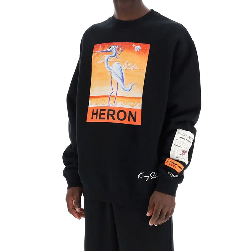 Men's HERON PRESTON Printing Sports Black HMBA014F20JER0191020 - 2