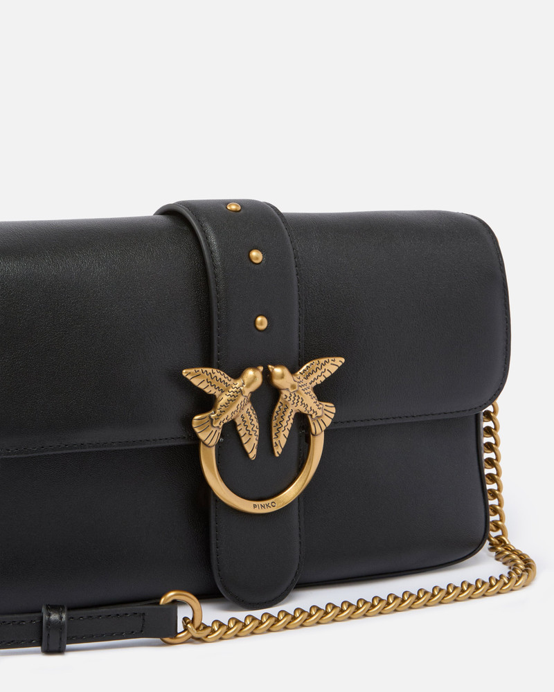 LOVE BAG ONE SLOUCHY MEDIUM HANDBAG IN LEATHER WITH STRAP 3
