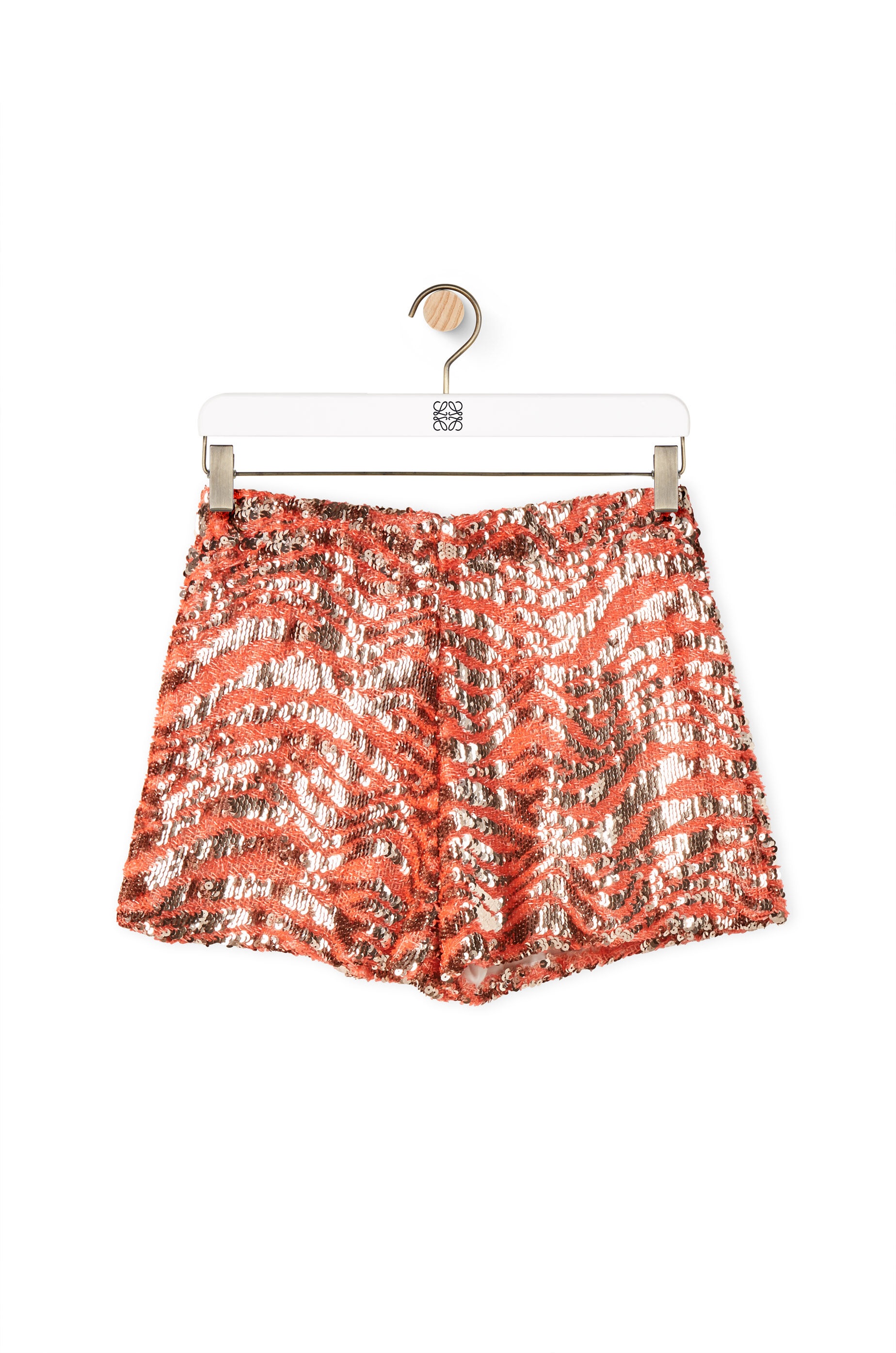 Sequin emrbroidery shorts in cotton - 1