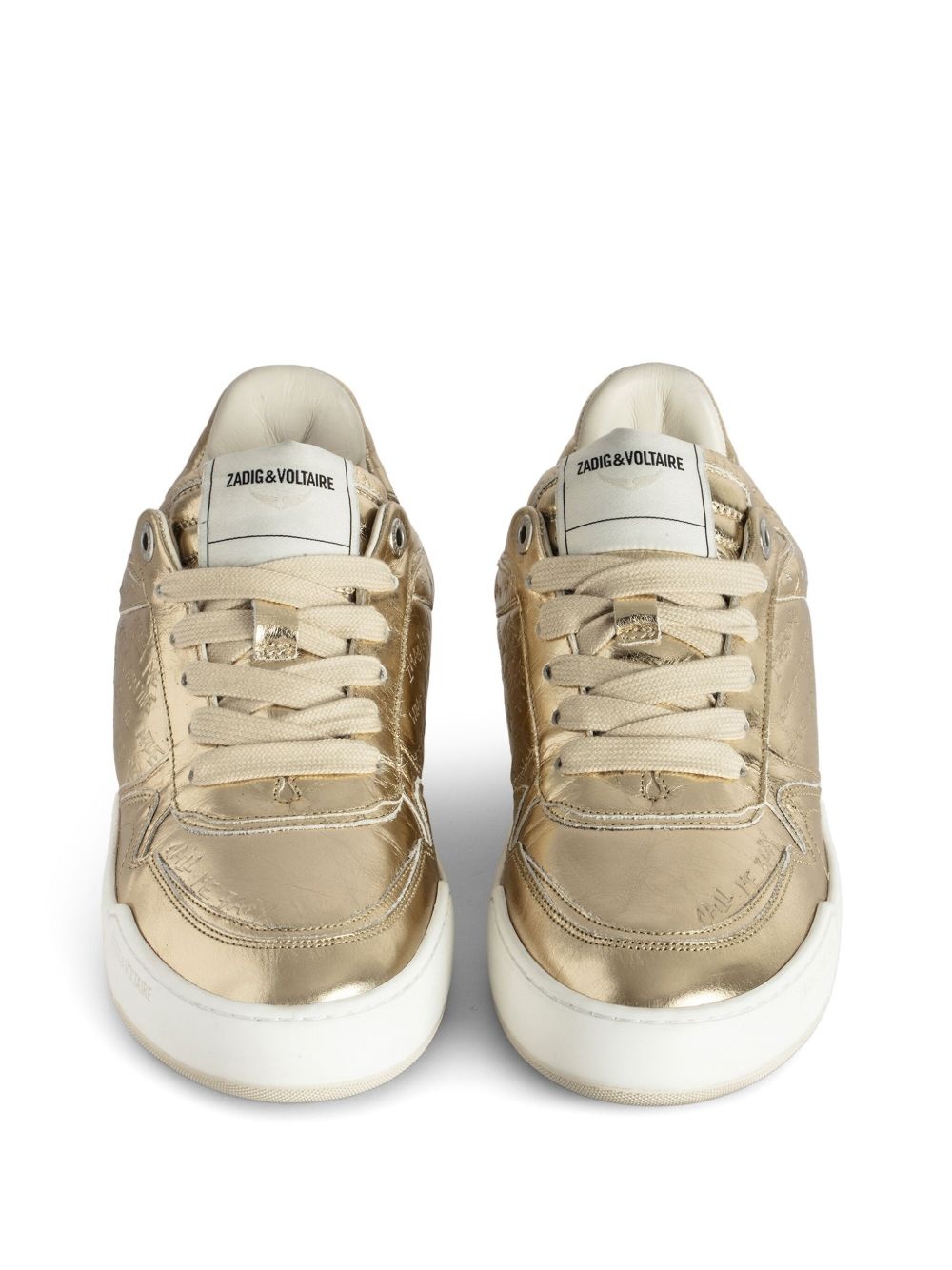 Wings Sneakers - Zadig & Voltaire - Leather - Gold - 4