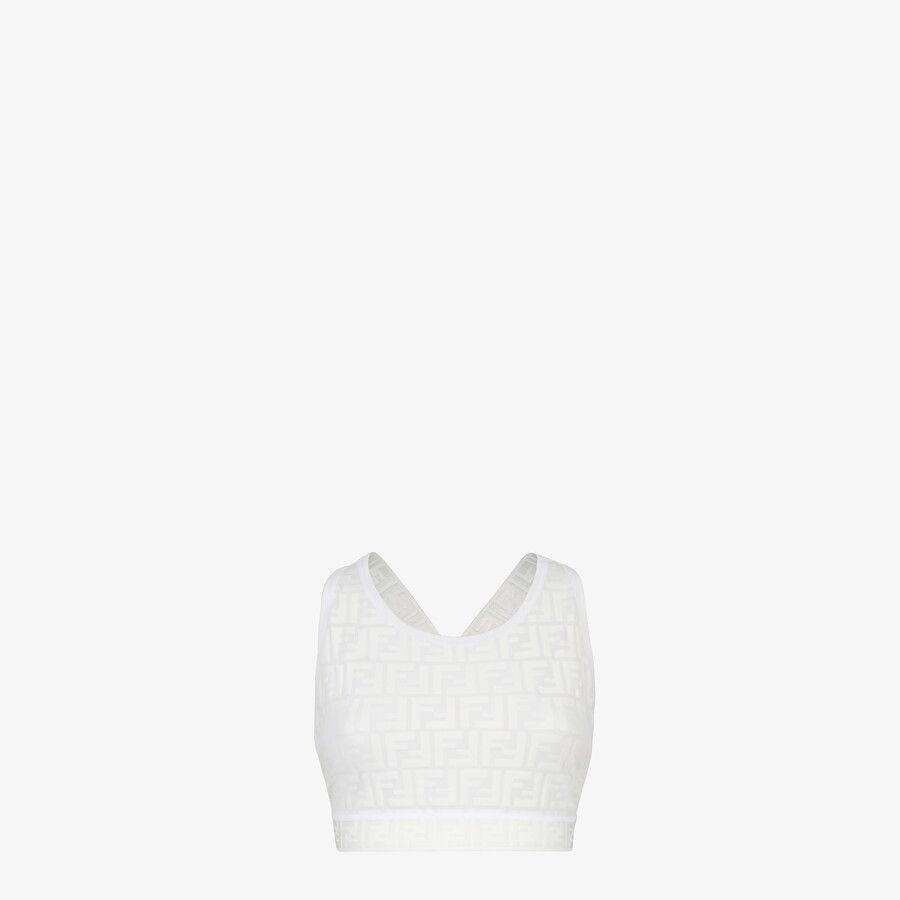 White tech fabric top - 1