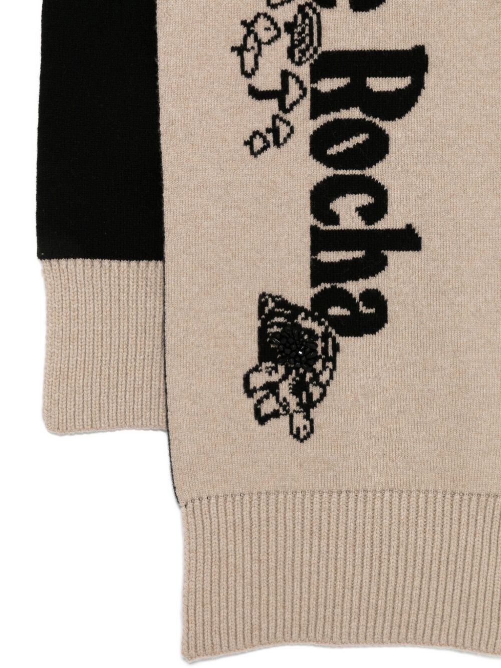 graphic-print knitted scarf - 2